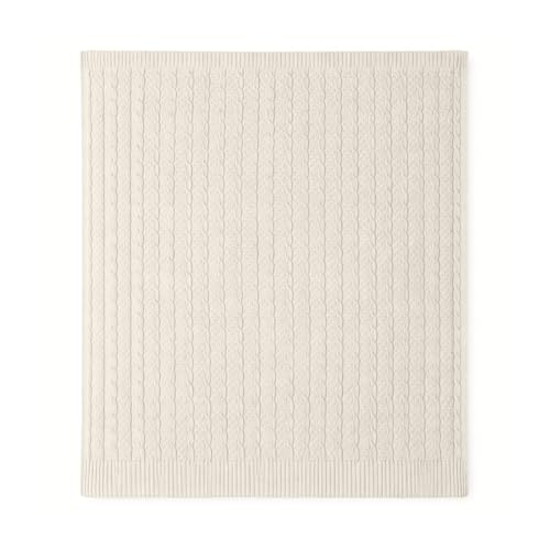 Manta para Bebê em Tricot 100% Algodão Macia, Respirável e Aconchegante Enxoval Luxo Recém-Nascido Menino Menina (Areia)