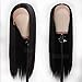 Oxeley Black Lace Front Wig Glueless Long Black Wig Straight Hair Replacement Synthetic Wigs for Black Women 22 Inch