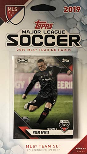 DC United 2019 Topps MLS Soccer Factory Sealed 9 Card Team Set with Steve Birnbaum, Luciano Acosta and Wayne Rooney Plus