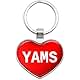 Metal Keychain Key Chain Ring I Love Heart Food T-Z - Tater Tots