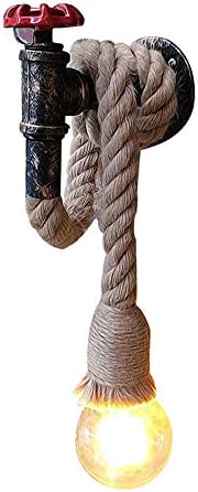 Vintage Industrial Wall Sconce Creative Metal Iron Tube Water Pipe Wall Lamp Hand-Woven Hemp rope Wall Light Kitchen Bar Decoration Lamp Vintage Loftfor wall lights Bar, Corridor, Cafe, Lighting Decor