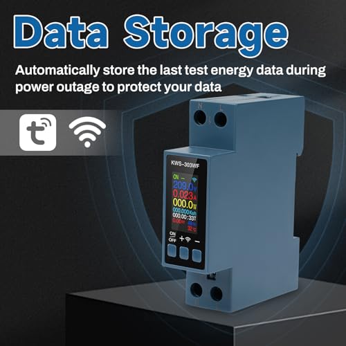 Electric Energy Meter Wifi 40A Single Phase AC 85-290V Voltage and Current Measurement with Over Temperature and Overcurrent Protection KWS-303WF