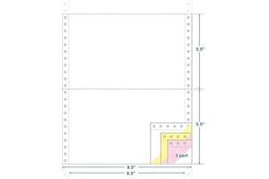 THE BUSINESS FORM SUPPLIES SHOP 3-Ply Carbonless Paper, White/Canary/Pink, Form Size 9-1/2" x 5-1/2" (W x H) (Carton of 2400)