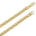 5mm 14k Gold Plated Wheat Chain Necklace, 18