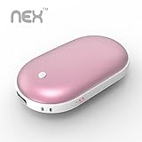 NEX Rechargeable Hand Warmer 2-in-1 5200mAh Multi-function Power Bank, Caring Gifts For Women and Men, Rose Gold