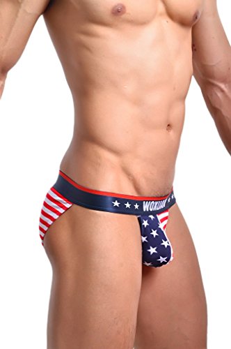 Mens's Briefs,Soft Sexy Underwear USA American Flag Boxers Briefs(28,L)