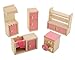 Glamorway Baby Kids Play Pretend Toy Design Wooden Doll Furniture Dollhouse Miniature Toy Children Gifts for Kitchen