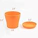 Wobe 8pcs Mini Plastic Flower Seedlings Nursery Pot Planter, 4