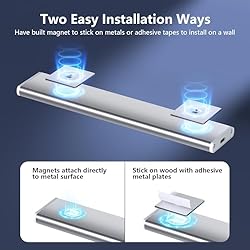 Buiybosx Under Cabinet Lighting 68-LED Rechargeable
