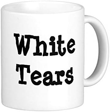 White Tears on Black White Coffee Mug 11 Oz