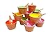 Dondor Enterprises Plastic Ice Cream Cups with Spoons, Festive Dessert Bowls, Assorted Colors (12 Piece Party Pack)