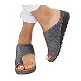 2019 New Women Comfy Platform Toe Ring Wedge Sandals Shoes Summer Beach Travel Shoes Comfortable Flip Flop Shoes
