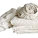 Merryfeel Luxurious 100% Pure French Linen Sheet Set - Queen White