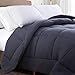 WARM HARBOR All Season Down Alternative Quilted Full/Queen Comforter Warm Duvet Insert Winter - Luxury Hotel Collection Premium Lightweight (Queen, Grey) â€¦