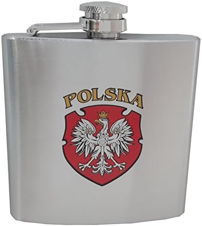 Polska Eagle Shield Stainless Steel Flask 6oz