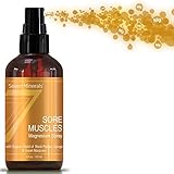 Sore Muscle Relief Magnesium Spray | Made in USA - Organic Blend of Essential Oils (Black Pepper, Orange, Sweet Marjoram) | For Joints, Cramps, Stiffness, Pain Relief, Improved Circulation & More