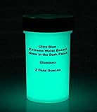 Ultra Blue Glominex Extreme Glow in the Dark Premium Paint (2 Fluid Ounces)