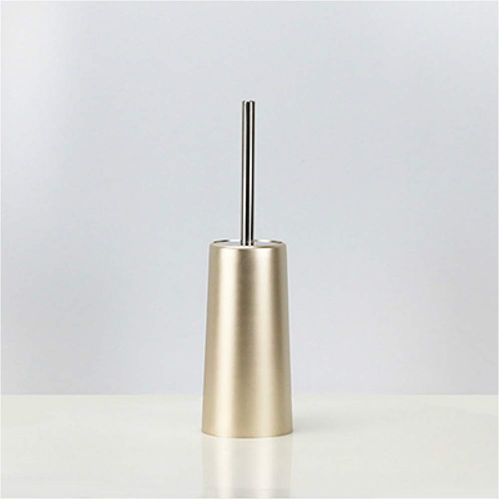 jjnet Toilet Brush and Holder, Rustproof 304 Stainless Steel Toilet Brush, Durable Toilet Brush (Optional in Three Colors) Champagne Gold