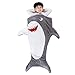 SINOGEM Shark Tail Blanket - Plush Animal Sleeping Bag Blanket Shark Toys for Kids by (Grey)