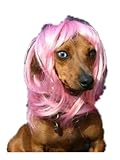 Pet Supplies -Dog Costumes Pink Wavy Syethetic Hair Pet Dog Cat Wigs-gift