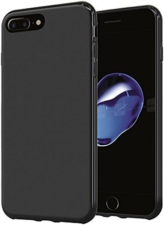 KIKO Apple iPhone 7 Plus Soft Touch Slim Thin TPU Grip Solid Matte TPU Glossy Edge Plain Simple Full Protective Skin Case Cover for Apple iPhone 7 Plus, Black
