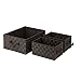 Honey-Can-Do OFC-03697 Double Woven Basket General Purpose Organizer Kit with Handles, Espresso Brown, 3-Pack
