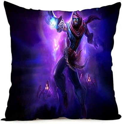 Unique Style Custom Malzahar Soft Square Invisible Zippered Throw Pillowcase Cover Best Gamer Gift 18x18 Inch