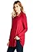 12 Ami Solid Turtleneck High Low T-Shirt Tunic Top (S-XXXL) - Made in USA