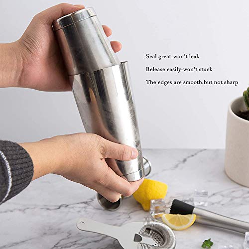 Cocktail Shaker Set, Cocktail Mixer, Cocktailset Aus Edelstahl Barmass, Barstössel, Barlöffel, Barsieb – Bild 5