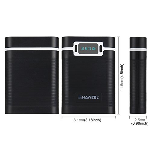 Algopix Similar Product 7 - HAWEEL 4 x 18650 Charger Box Portable