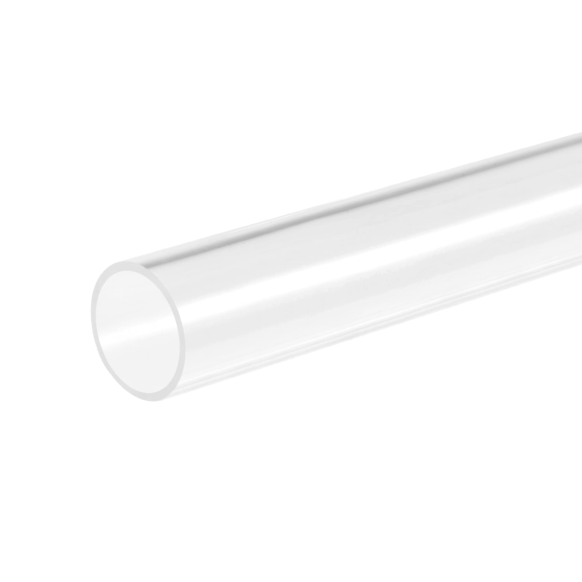 sourcing map Acrylic Pipe Rigid Round Tube Clear 26mm ID 30mm OD 305mm for Lamps and Lanterns,Water Cooling System 2pcs