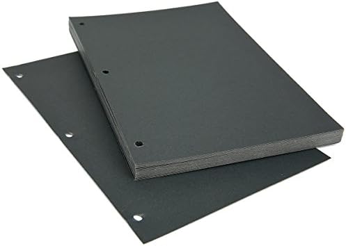 DIY Scrapbook Photo Album Handmade Leather Memory Book Hold 60 Pages for Travel Family Baby Birthday Wedding Anniversary Gift (one size, Black paper)