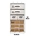 Lovotex 3 Shelf Hanging Closet Organizer with Drawers 3 Shelves Organizers and Storage Drawer for Clothes, Sweater, Towels and 9 Shoe Slots 40