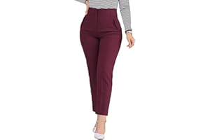 Kubsid Womens Straight Leg Pants 2025 High Waisted Stretchy Business Casual Work Pants Dress Office Trousers with Pockets