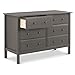 Davinci Jayden 6-Drawer Double Wide Dresser in Slate, Greenguard Gold Certified