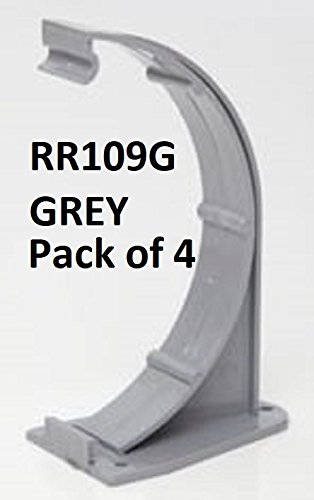 Pack of 4 RR109 Grey POLYPIPE Fascia Brackets 112mm Half Round guttering System