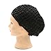 Rugjut Thick and Short Hair Net Snoods，Women Hair Net for Sleeping , 3 Pack , Black