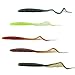 RUNCL Anchor Box - Curved Tail Grubs, Swimbaits, Soft Fishing Lures - Ribbed Design, Shrimp Flavor - 4in, Several Proven Colors (Pack of 40)