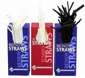 Black Drinking Straws (Box of 250 Flexi-style Straws) by Sold by Ashland
