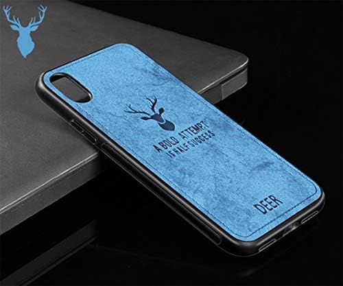 SOCINY Creative Canvas Elk Silicone TPU Case for Xiaomi Mi Mix 3 (blue)