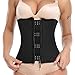 MISS MOLY Waist Trainer for Women with Zip & Hook Underbust Latex Cincher Waist Training Corset Body Shaper Black 2XL