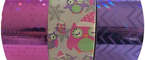 Pink and Purpe Holographic Tape Bundle with Winking Owls Bundle