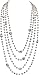 HinsonGayle 'Destiny' 4-Strand Handwoven Ultra-Iridescent White Freshwater Cultured Pearl Necklace-32 in length