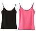 Flyou 2pcs Lady Lace Clip-on Mock Camisole Bra Insert Overlay Modesty Panel vest