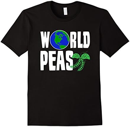 Mens World Peas World Peace T-Shirt XL Black