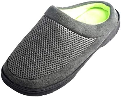 Mens Indoor Slipper Sale Memory Foam Slippers Closed-Toe Mesh Upper Round Toe Shoes Platform Warm Floor Home Shoes for MenBoys by Kinlene
