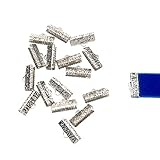 Twilight's Fancy 150pcs 16mm (5/8 inch) Platinum Silver Ribbon Clamp End Crimps - Artisan Series