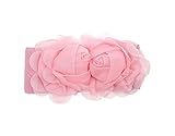 BONAMART Girls Ladies Womens Wide Belt Waistband , Sweet Flower Lace Elastic Stretch Fabric Cinch For Dresses, Pink