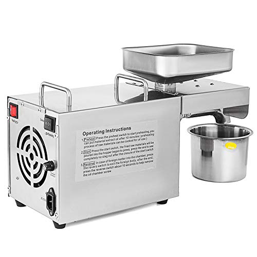 Happybuy Oil Press Machine Commercial Grade Home Automatic Oil Press Machine 304 Stainless Steel Oil Expeller Extractor with 3 Uses for Peanut Nuts Seed (Auto Oil Press) - Thumbnail 6