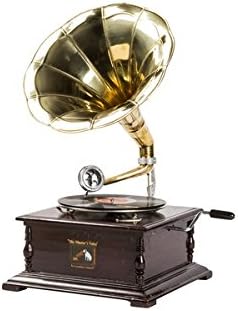 His Master S Voice Gramophone With Brass Trumpet Player Square Amazon De Musical Instruments